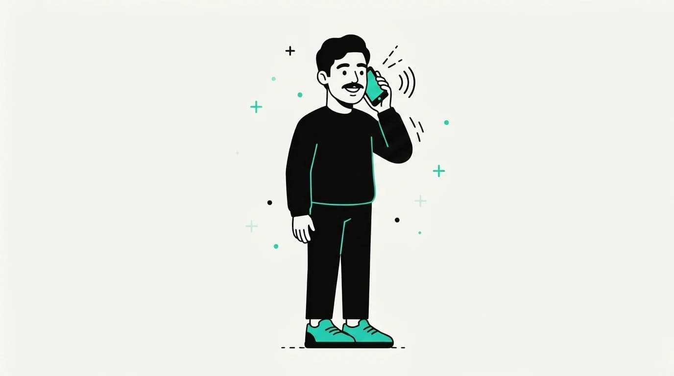 illustration of a person talking on the phone